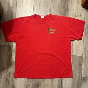 Gildan Red Short Sleeve Tee Bright Cotton Crew Neck